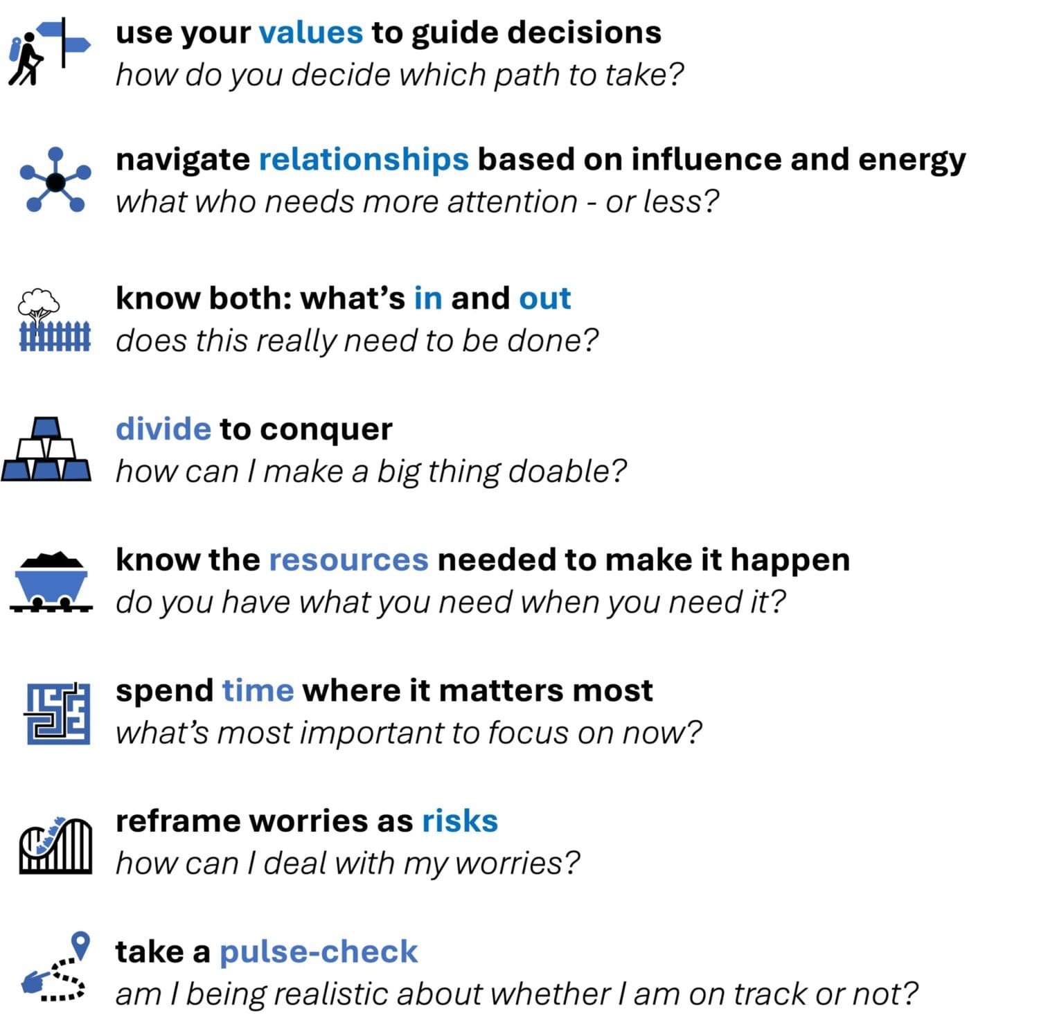 The 9 hacks summarized