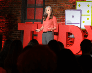 Kathleen Culver on TEDx stage